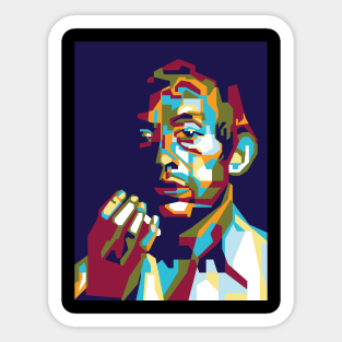 Abstract Popart Serge gainsbourg in WPAP Sticker